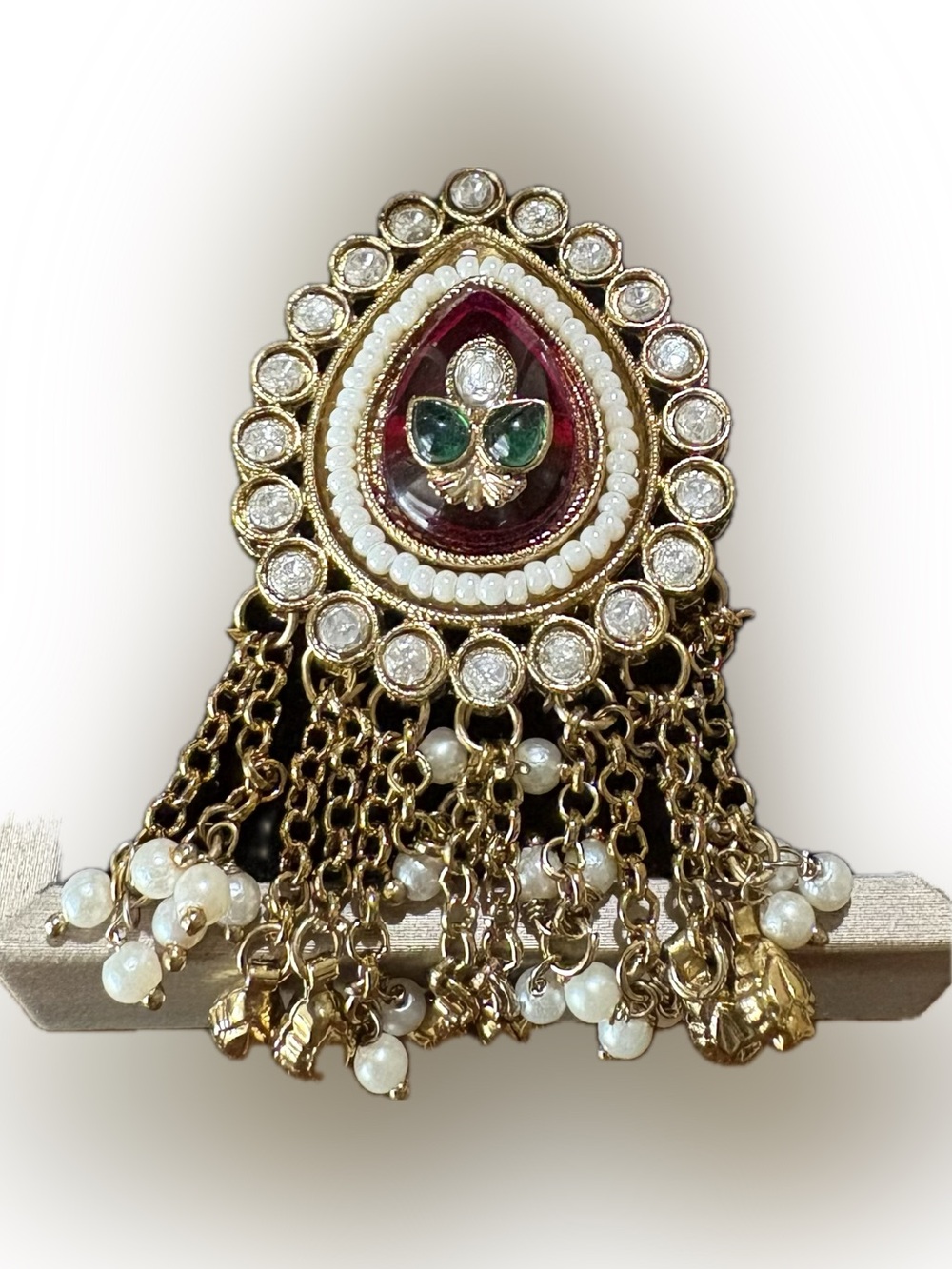 NWOT Handmade India Kundan Heritage Ring 18